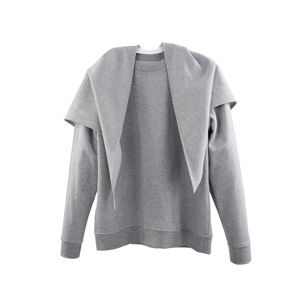 Şallı Sweatshirt Gri