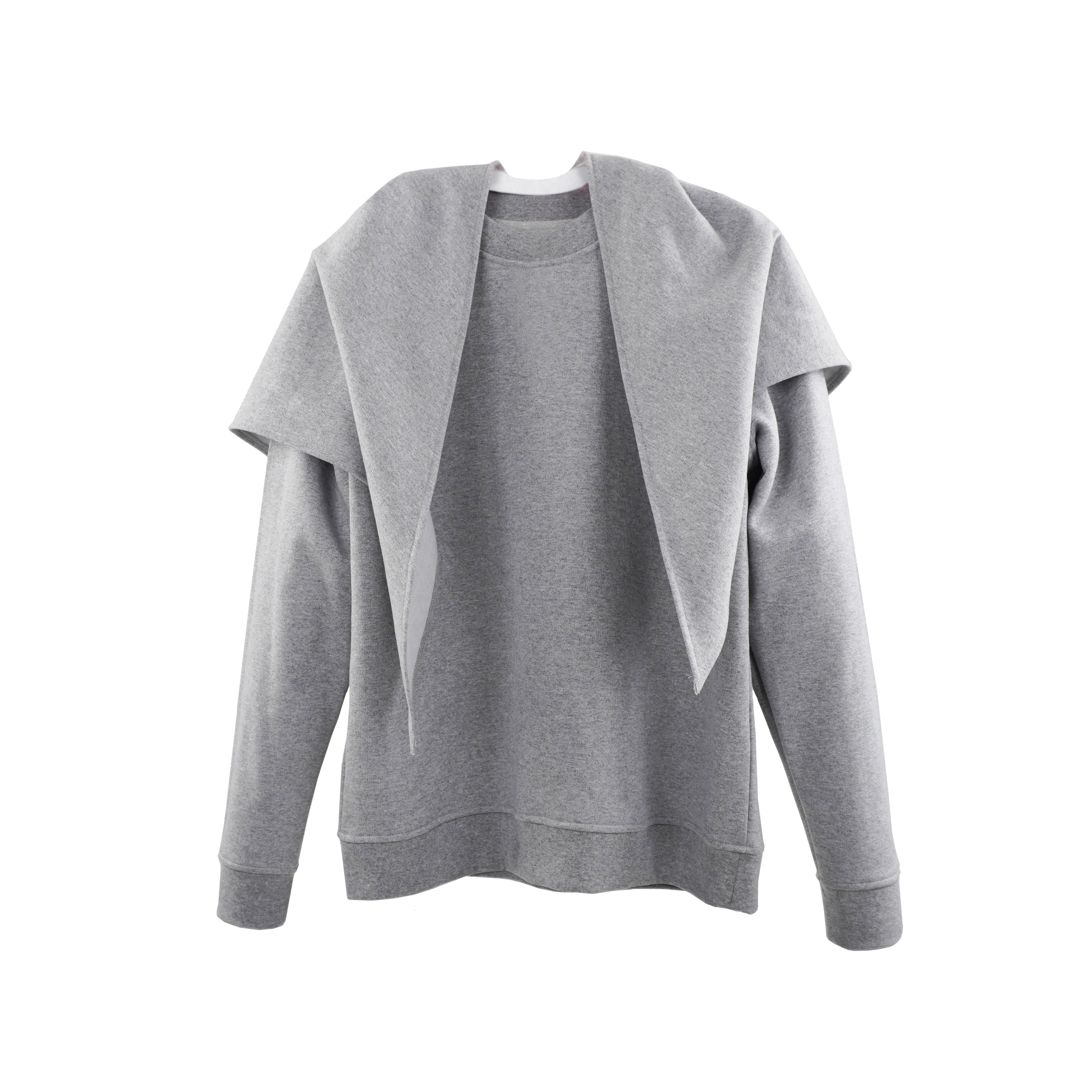 Şallı Sweatshirt Gri