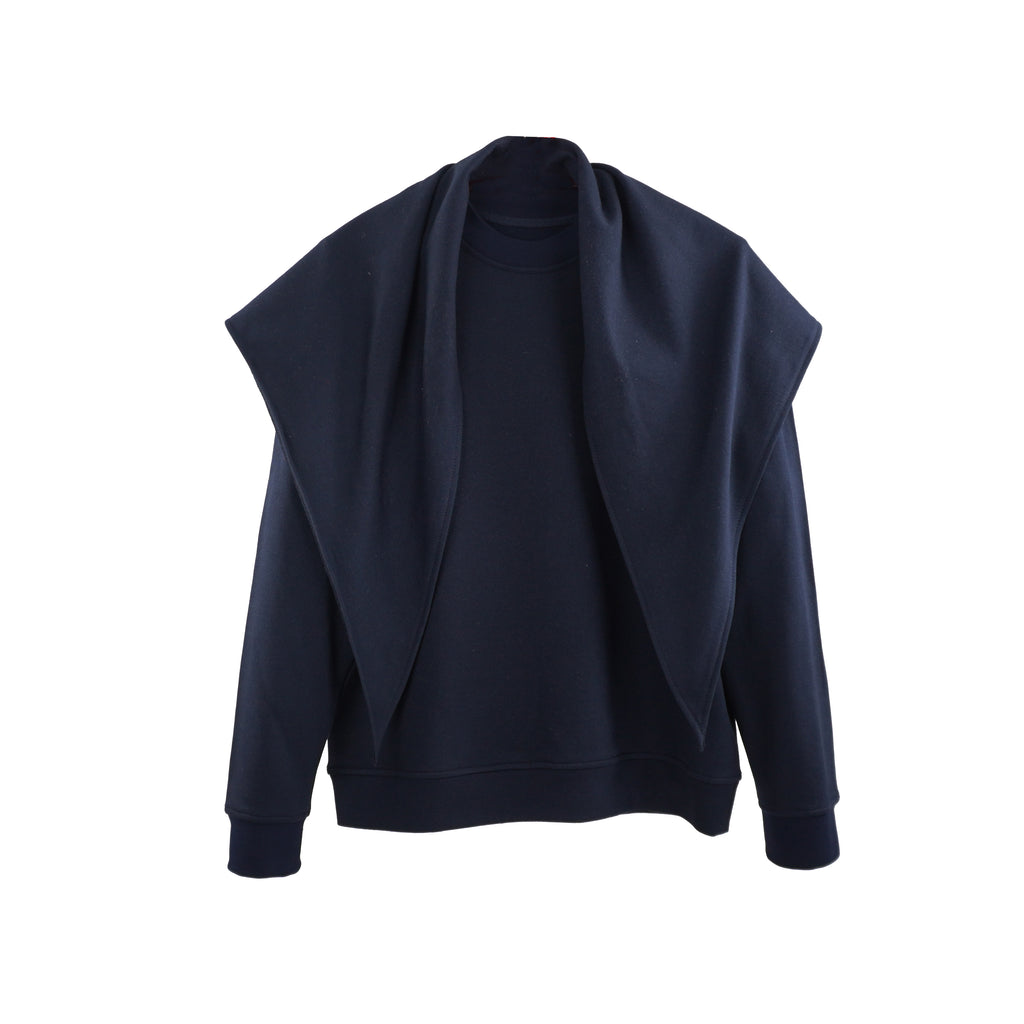 Şallı Sweatshirt Lacivert