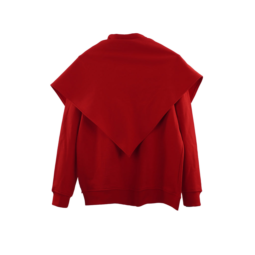 Şallı Sweatshirt Kırmızı