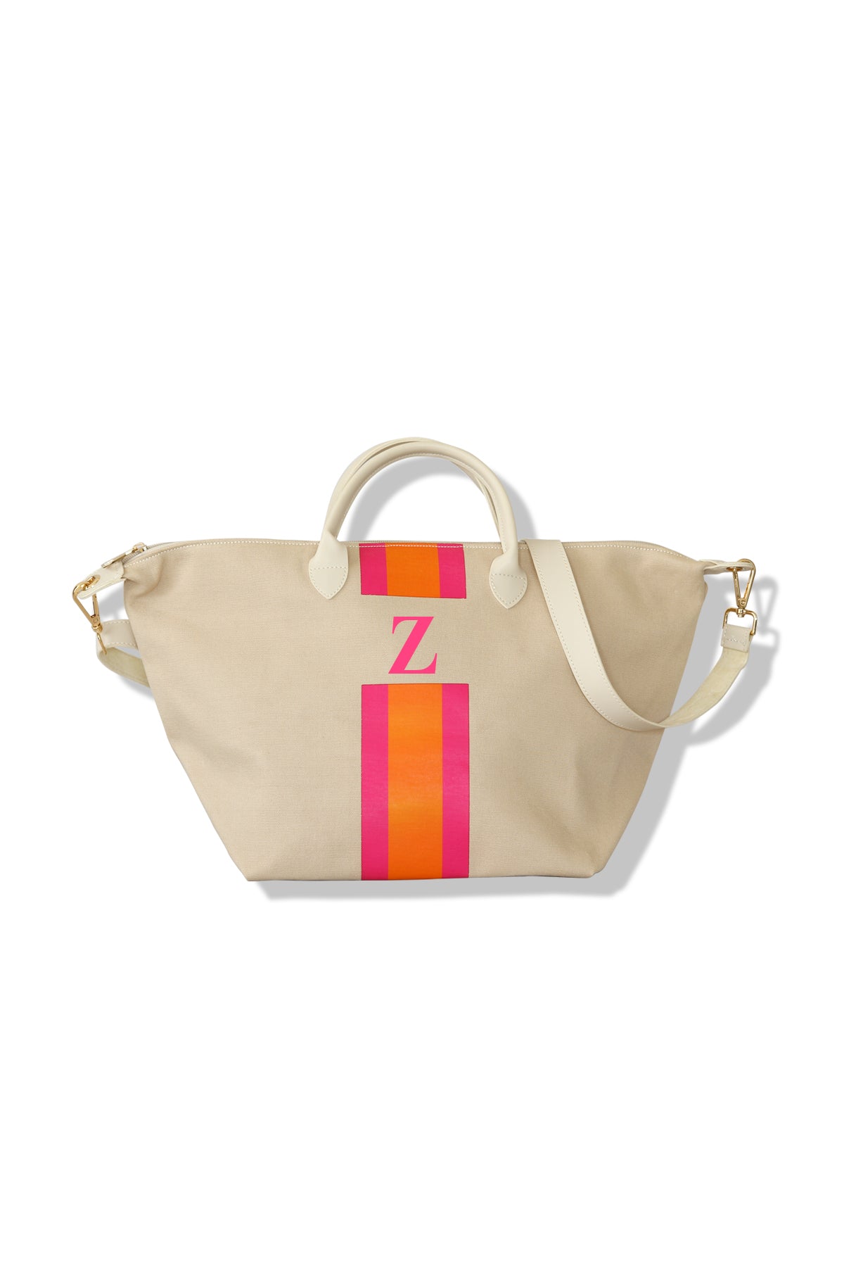 Kanvas Mono Bag Pembe/Turuncu